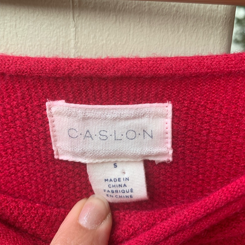 Caslon Fuchsia Raspberry Long Sleeves Sweater Siz… - image 4